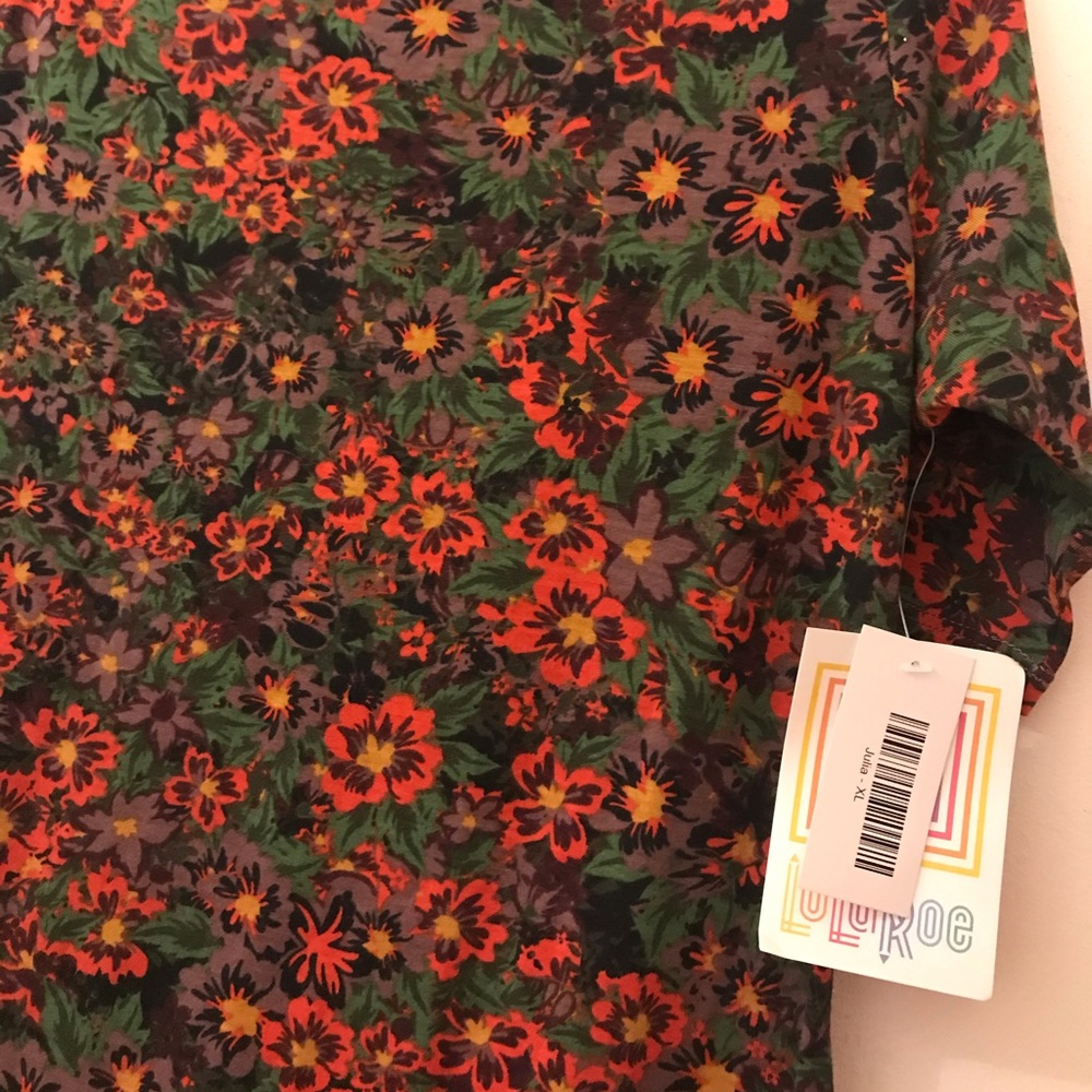 LuLaRoe Julia knit dress with floral print - Picture 3 of 4